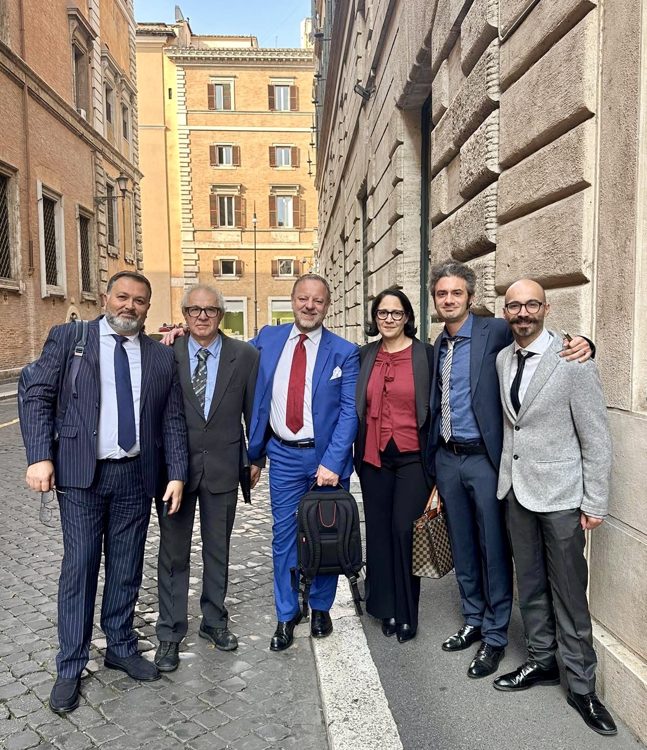 Massimiliano Fastelli con Giuseppe Fabozzi e il management team di MC System BiancoDigitale a Roma in occasione dell’incontro istituzionale