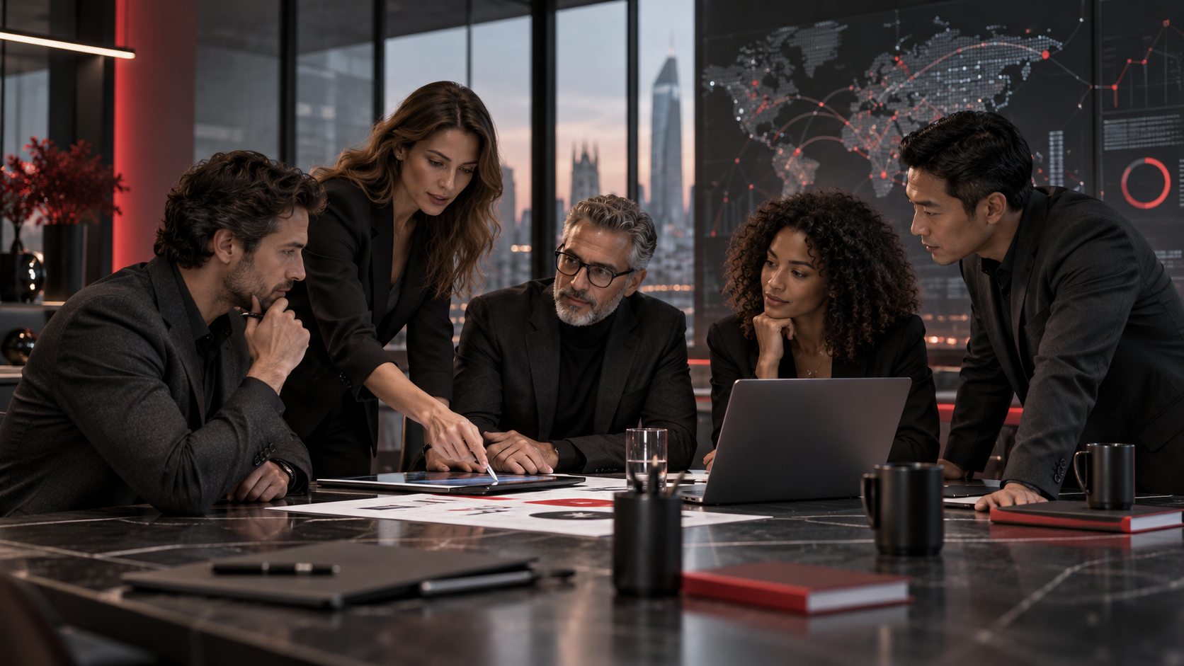 Team multidisciplinare collabora con fiducia verso una direzione condivisa