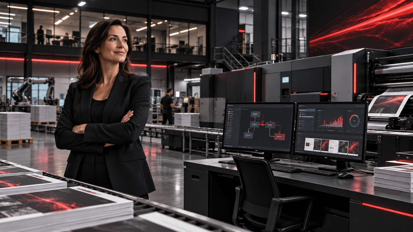 Ambiente produttivo digitale integrato con automazione e controllo dei processi